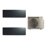 Aparat de aer conditionat multisplit Daikin Bluevolution cu doua unitati interne Emura 9000 si 12000 BTU Black, Unitate Externa 18000 BTU