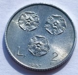 228. Moneda San Marino 2 lire 1987 (Coat-of-arms castle Fiorentino)