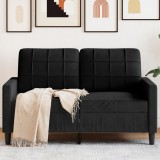 VidaXL Canapea cu 2 locuri, negru, 120 cm, catifea 4007619