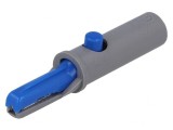 Bornă crocodil albastră 6A 60VDC 4mm