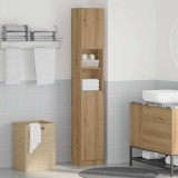 Dulap de baie, stejar artizanal, 32x25,5x190 cm, lemn prelucrat