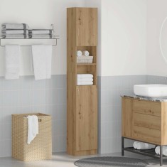 vidaXL Dulap de baie, stejar artizanal, 32x25,5x190 cm, lemn prelucrat