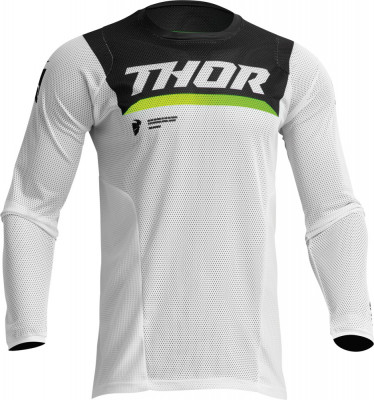 Tricou motocross/enduro Thor Pulse Air Cameo, culoare alb/negru, marime M Cod Produs: MX_NEW 29107048PE foto