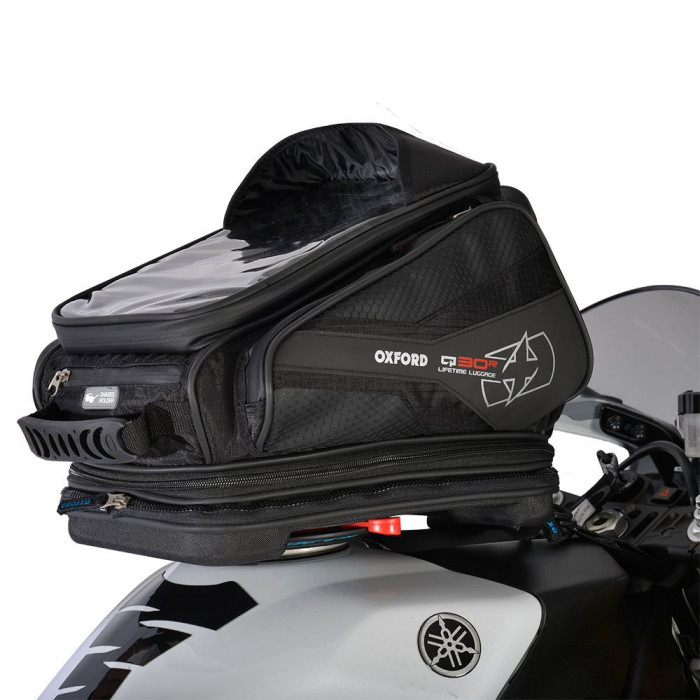 Geanta rezervor moto Oxford Q30R, prindere rapida, negru, 30L