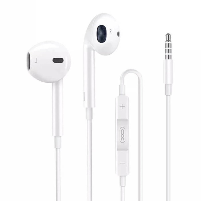 Casti cu fir XO, S31, Jack 3.5 mm, cu microfon, alb