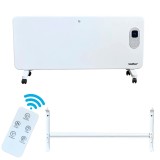 Incalzitor electric Leziter Methana 1000W/2000W, Montat pe perete, IP24, Telecomanda, LED, Timer 24h