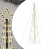 Pom de Craciun LED cu tepi 1534 LED-uri Alb Cald 500 cm
