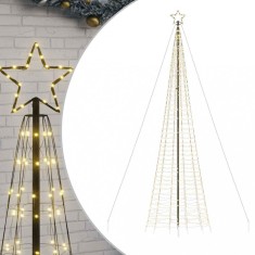 Pom de Craciun LED cu tepi 1534 LED-uri Alb Cald 500 cm foto