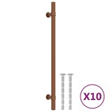 Manere de dulap, 10 buc., bronz, 224 mm, otel inoxidabil