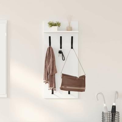 vidaXL Răcător de paltoane montat pe perete Alb 90 x 40 x 10 cm 874451 foto