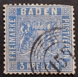 Germania, Baden, 1860, Michel#10, Stampilat