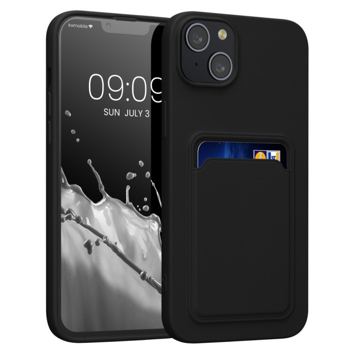Husa Kwmobile pentru Apple iPhone 14 Plus, Silicon, Negru, 59113.01