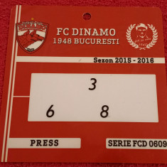 Acreditare meciuri fotbal - FC DINAMO 1948 BUCURESTI (sezonul 2015-2016)