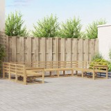 vidaXL Set de canapele de exterior 9 pcs Alb 404 x 247,5 x 73 cm 3387023