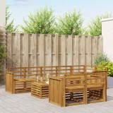vidaXL Set Canapete Modulare Exterior Gradina 9 Piese Lemn Masiv Acacia Natural Elegant