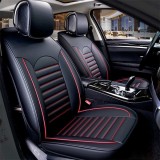 2 x LUX Huse Scaune pentru Masini Auto Universal Negru Rosu Piele