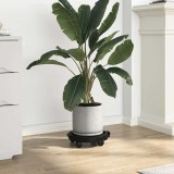 Cărucioare de plante cu roți 2 buc. negru diametru 30 cm 170 kg