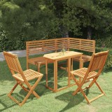 VidaXL Set mobilier bistro, 4 piese, lemn masiv de acacia