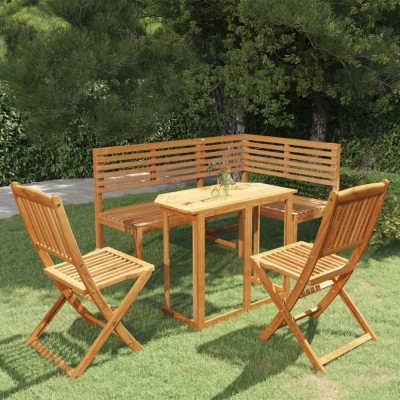 Set mobilier bistro, 4 piese, lemn masiv de acacia GartenMobel Dekor foto