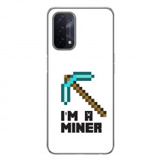 Husa compatibila cu Oppo A54 5G, A74 5G Silicon Gel Tpu Model Minecraft Miner