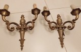 Set de 2 superbe aplice din bronz masiv in stil francez