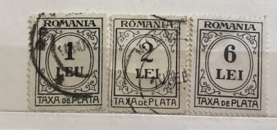 Timbre Roamnia Txa de Plata 1 , 2 , 6 lei foto