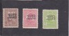 ROMANIA 1918 LP 70 II CAROL TIPOGRAFIATE SUPRATIPAR 1918 +EMISIUNEA 1916 TESATOAREA SUPRATIPAR 1918 VALOAREA 10 B,NESTAMPILATE CU SARNIERA, Istorie, Nestampilat