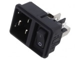 Conector alimentare AC soclu tată 16A 250V IEC 60320