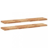 Cumpara ieftin Rafturi suspendate 2 buc. 160x30x4cm lemn masiv acacia netratat
