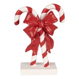 Cumpara ieftin Decoratiune Craciun Acadele polirasina rosie alba 12x5x16 cm