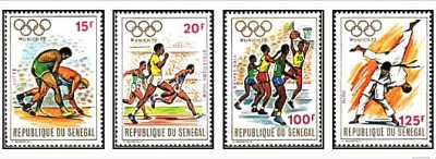Senegal 1972 - Jocurile Olimpice Munchen, sport, serie neuzata foto