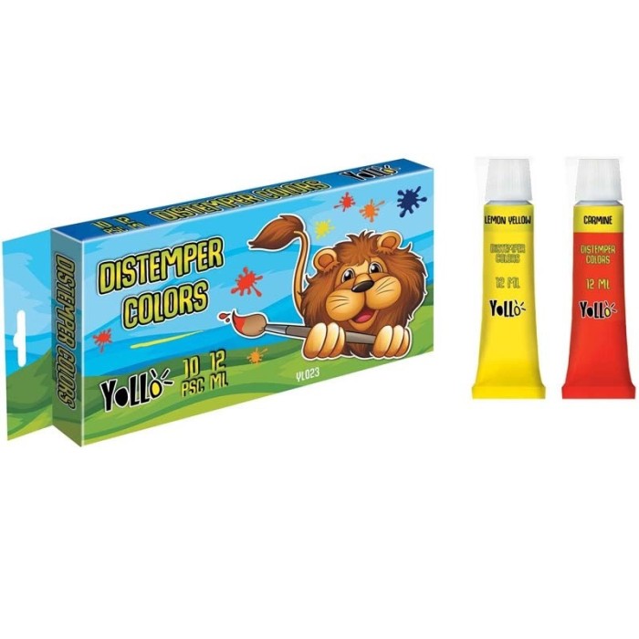 Tempera, 12 ml, 10 culori/set, 7Toys