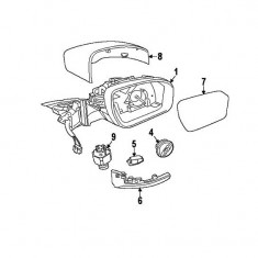 Oglinda usa exterioara LAND ROVER DISCOVERY/LR4 (TAA), 03.2009-2014, View Max, partea stanga, reglare electrica; grunduit; incalzit; sticla convexa;