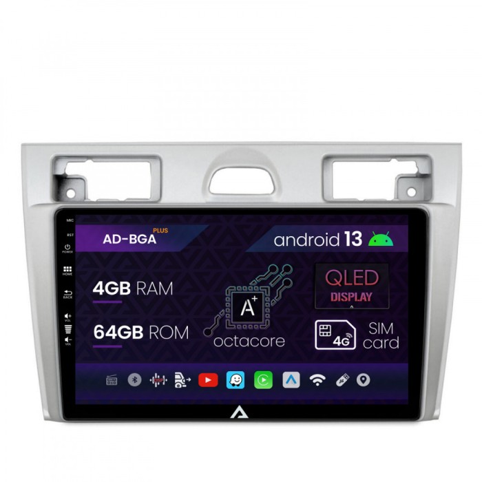 Navigatie Ford Fiesta (2002-2008), Android 13, A-Octacore 4GB RAM + 64GB ROM, 9 inch - AD-BGA9004+AD-BGRKIT143