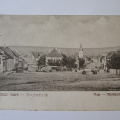 Rară! Carte poștala Cincul Mare(Județul Brașov):Piața,circulată 1925