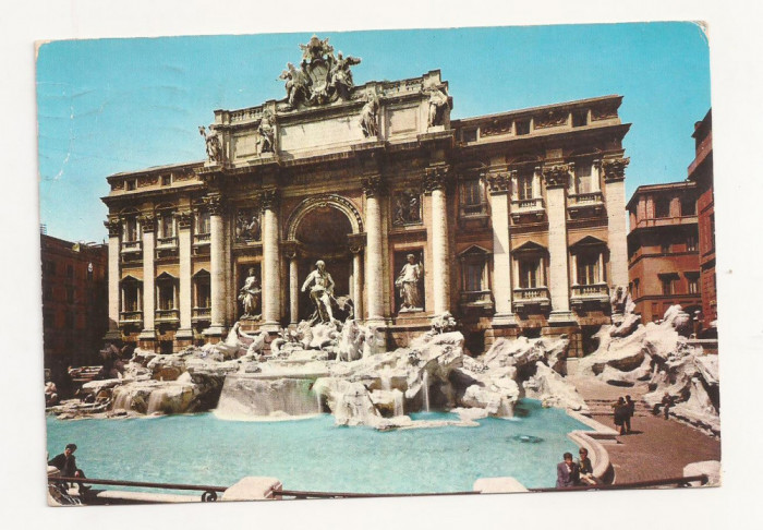 FA4 -Carte Postala- ITALIA - Roma , Fontana di Trevi, circulata 1971