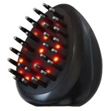 Perie de Par Electrica cu Laser pentru Cresterea Parului, Masaj Capilar cu Vibratii, Tratament Anticadere si Anti-Matreata, 3 Tipuri de Lumina, Tehnol