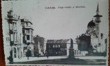 Carte postala, Constanta, Piata Ovidiu si Moscheia, 1934