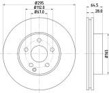 Disc frana BMW Seria 3 Compact (E36) (1994 - 2000) KRIEGER 0950004091