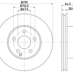 Disc frana BMW Seria 3 Compact (E46) (2001 - 2005) KRIEGER 0950004091