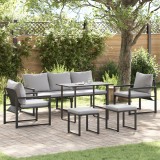 VidaXL Set de canapele pentru grădină 6 pcs Negru 61 x 72.5 x 71 cm