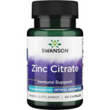 Zinc Citrate, 50mg, Swanson, 60 caps, 2 luni administrare, Tratament pentru barba/scalp