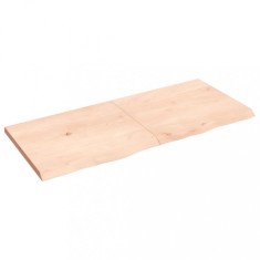 vidaXL Blat de masă, 140x60x(2-4) cm, lemn masiv de stejar netratat