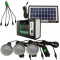 Panou solar 3 Becuri Radio USB MP3 Bluetooth Lanterna LED incarcare telefon