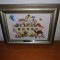 Lasse Aberg tablou semnat art print Barca lui Noe cu animale rama lemn sticla