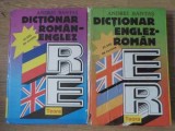 DICTIONAR ROMAN-ENGLEZ 40.000 DE CUVINTE SI ENGLEZ-ROMA 35.000 DE CUVINTE-ANDREI BANTAS