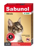 Sabunol Cat, Zgarda Antiparazitara Pisici, Culoare Rosu (35cm)