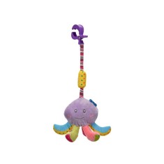 Jucarie Suspendabila pentru patut, Model Caracatita cu sunet, 24 cm, ATU-087435