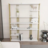 Cumpara ieftin Biblioteca Manny Elegant, 6 Rafturi, 120 X 160 X 30 Cm
