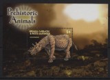 GRENADA CARRIACOU 2005 DINOZAURI ANIMALE PREISTORICE, Nestampilat